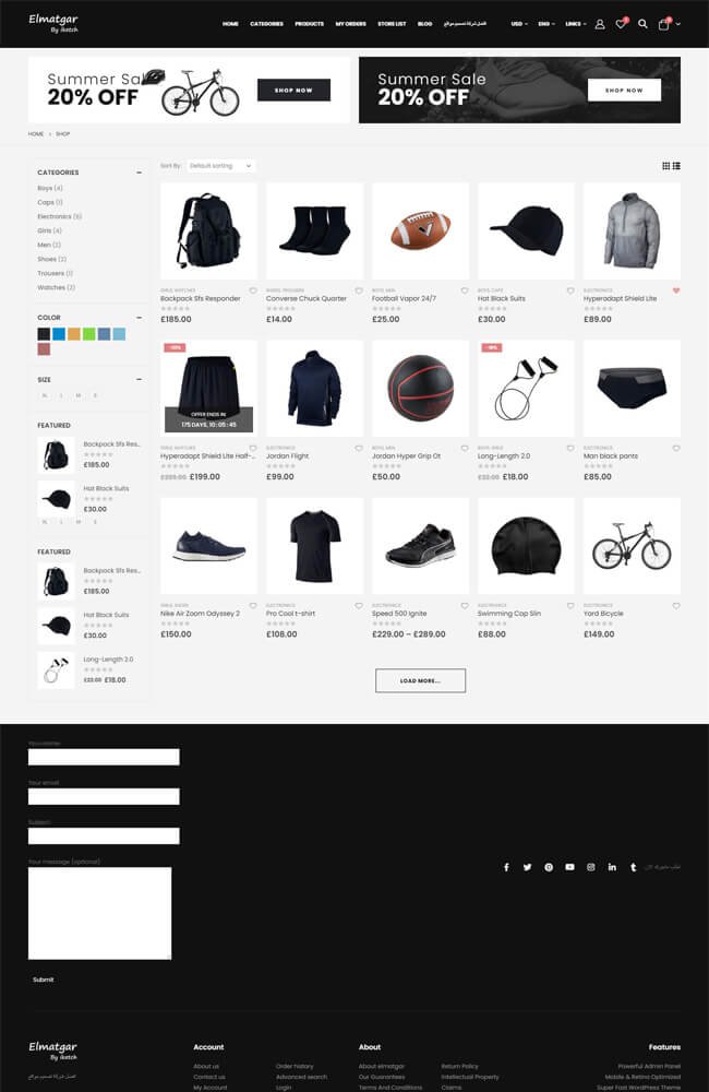 Online store design