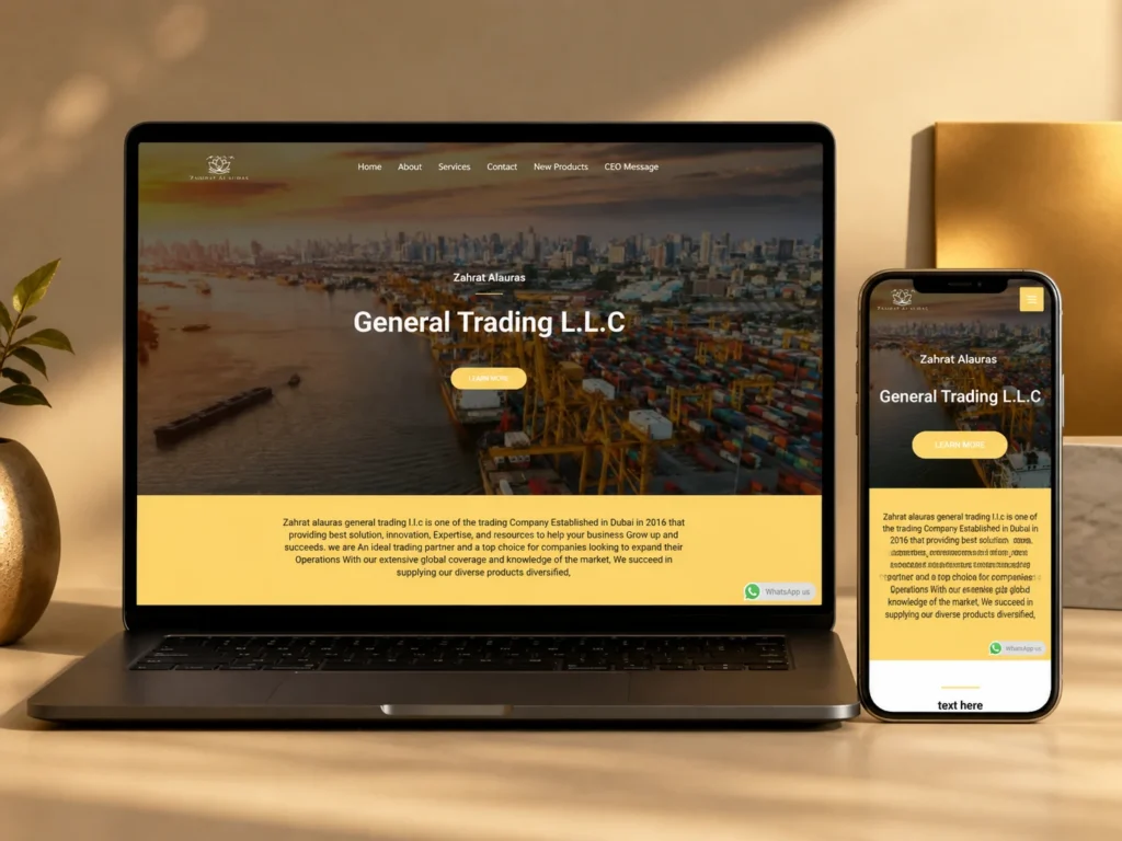 Zahrat Alauras General Trading Website