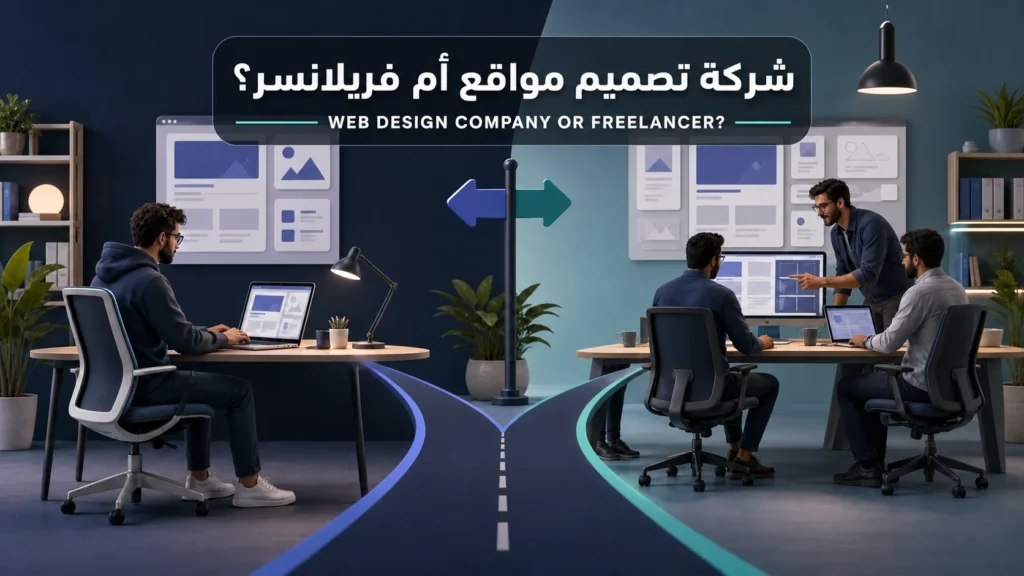 شركة تصميم مواقع أم فريلانسر: أيهما أنسب لمشروعك؟