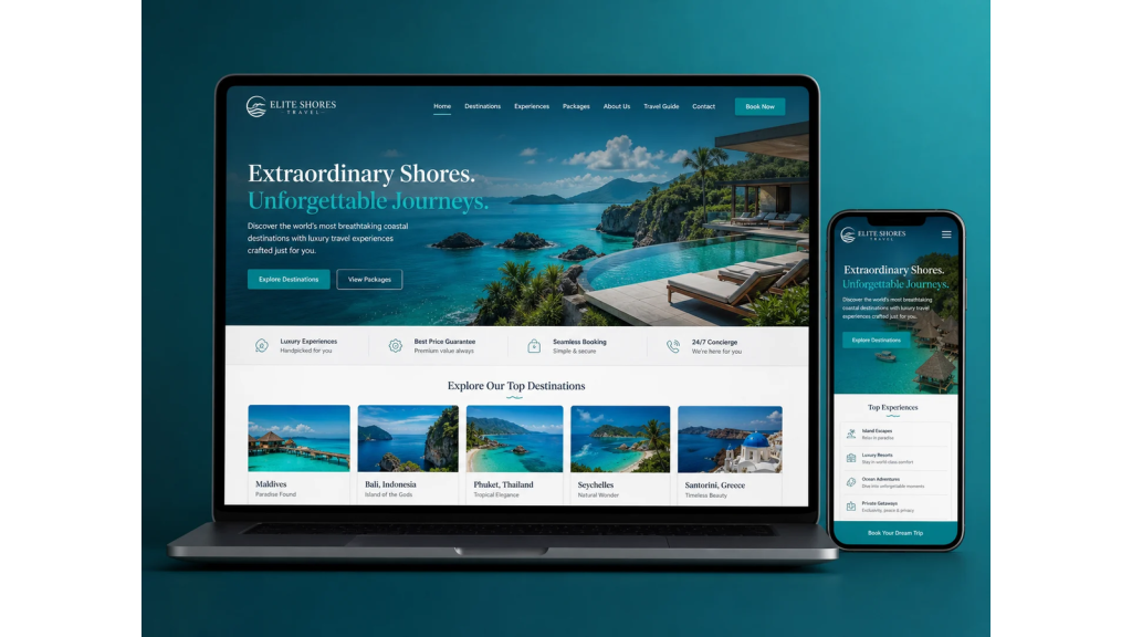Elite Coasts Tourism Website