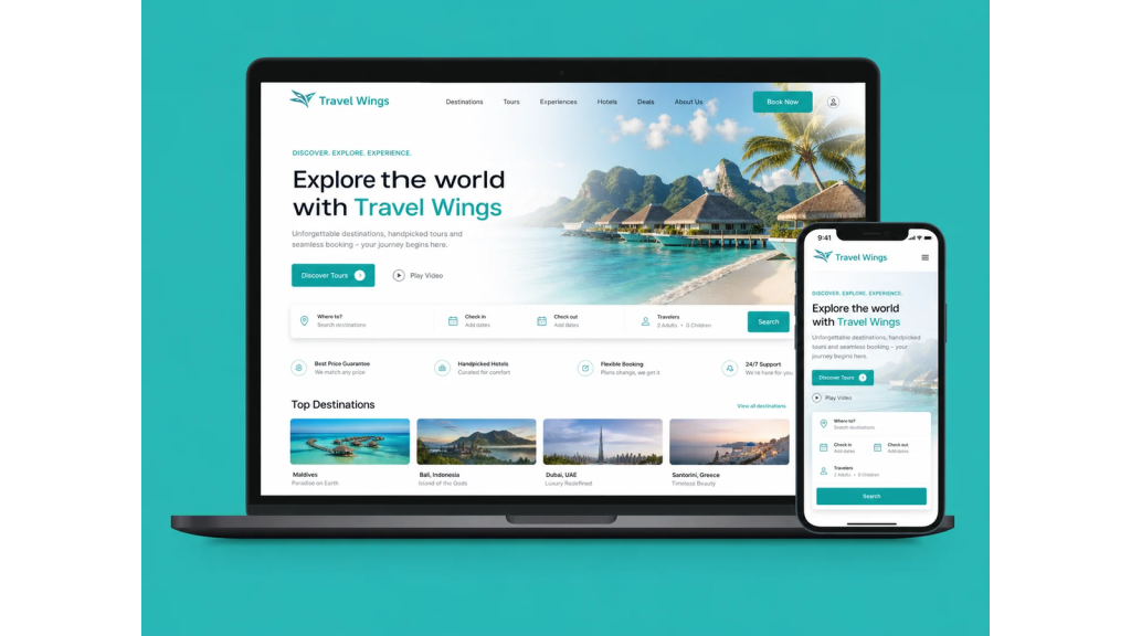 Wings Travel Tourism Website